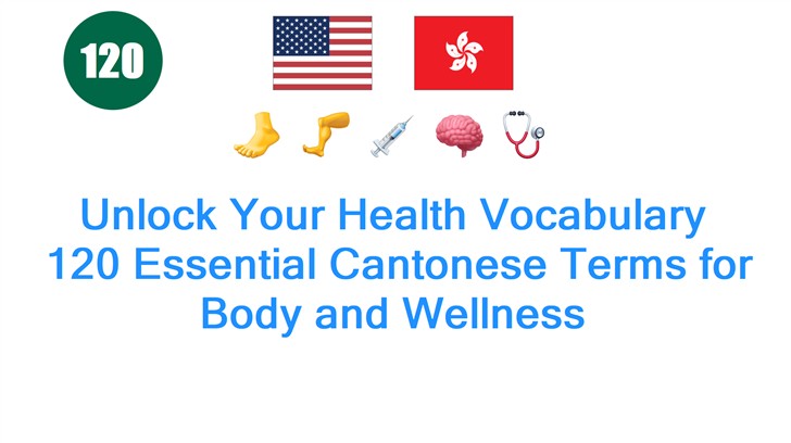 Unlock Your Health Vocabulary: 120 Essential Cantonese Terms for Body and Wellness